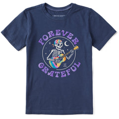 Kids Forever Grateful Tie Dye Guitar Short Sleeve Crusher Tee