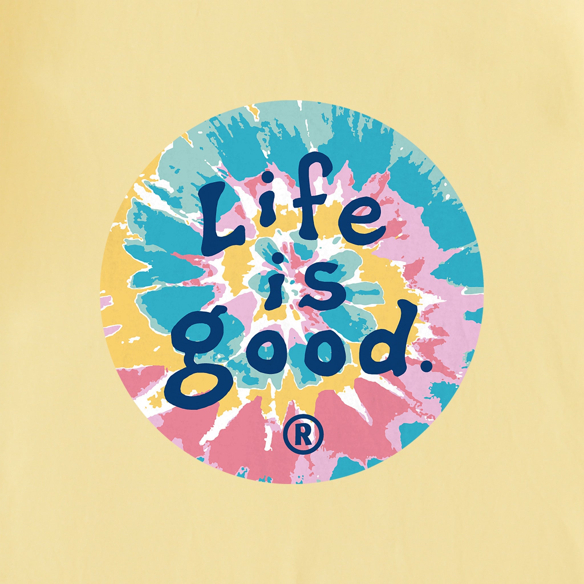 Kids Life is Good Tie Dye Short Sleeve Crusher Tee
