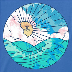 Kids Ocean Sun Tie Dye Short Sleeve Crusher Tee