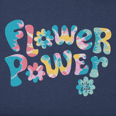 Kids Flower Power Tie Dye Short Sleeve Crusher Tee