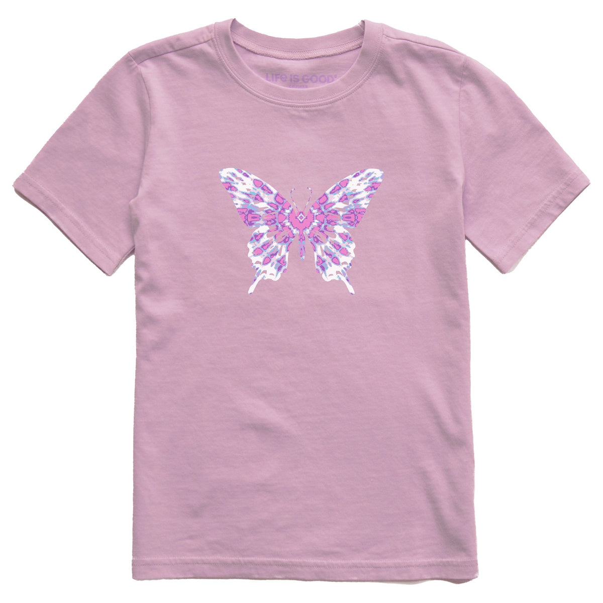 Kids Butterfly Tie Dye Short Sleeve Crusher Tee