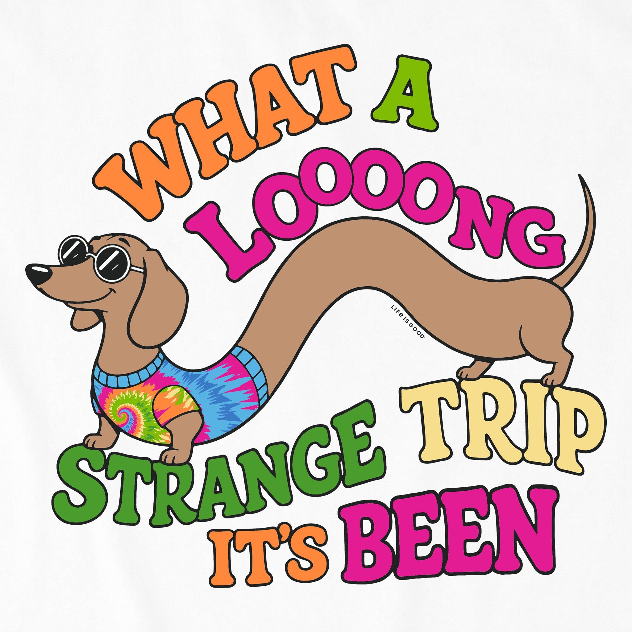 Kids What a Long Strange Trip Dachshund Short Sleeve Crusher Tee