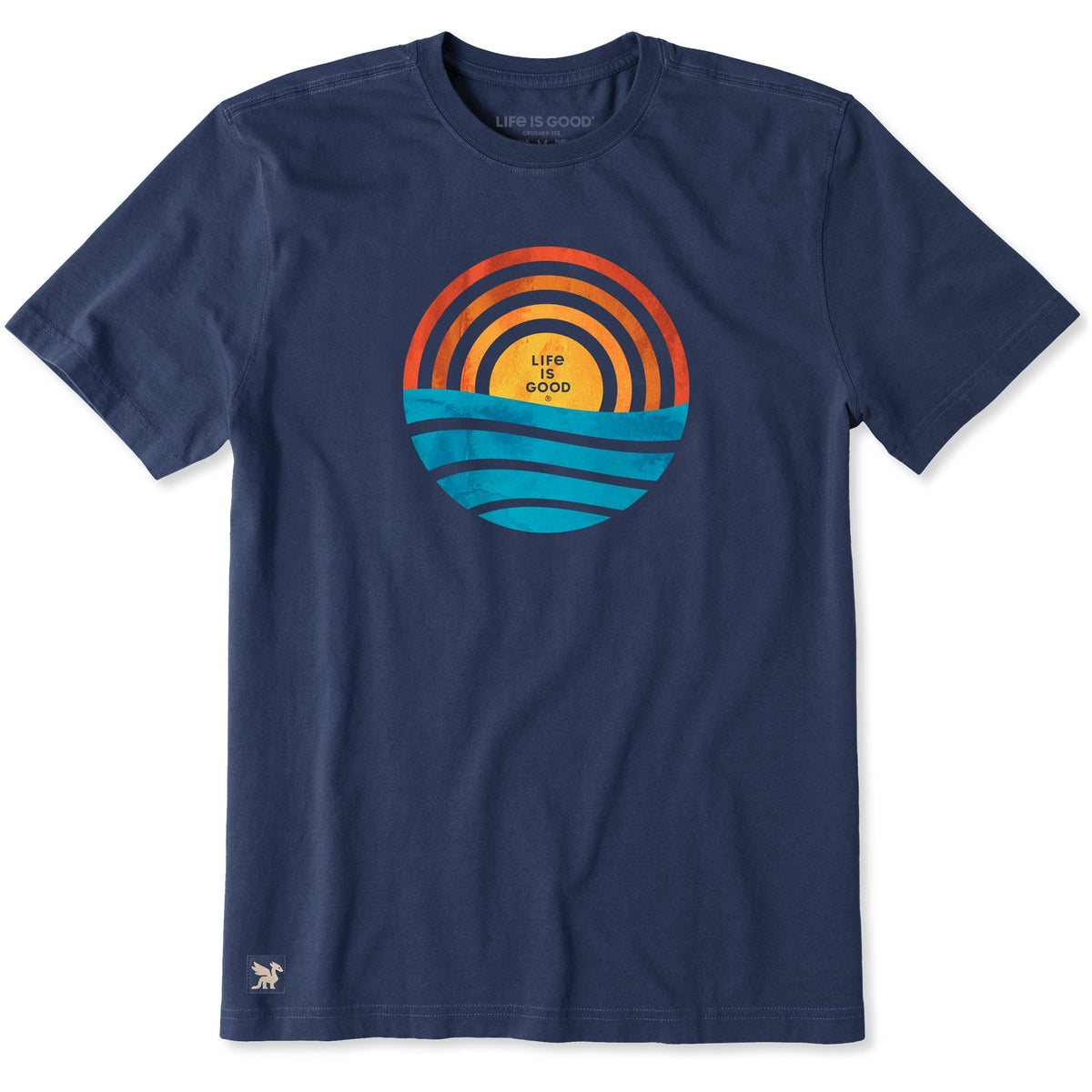 Men's Wavy Sunset Tie Dye Short Sleeve Crusher Tee