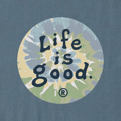 Men's Life is Good Tie Dye Short Sleeve Crusher Tee