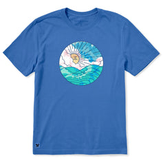 Men's Ocean Sun Tie Dye Short Sleeve Crusher Tee