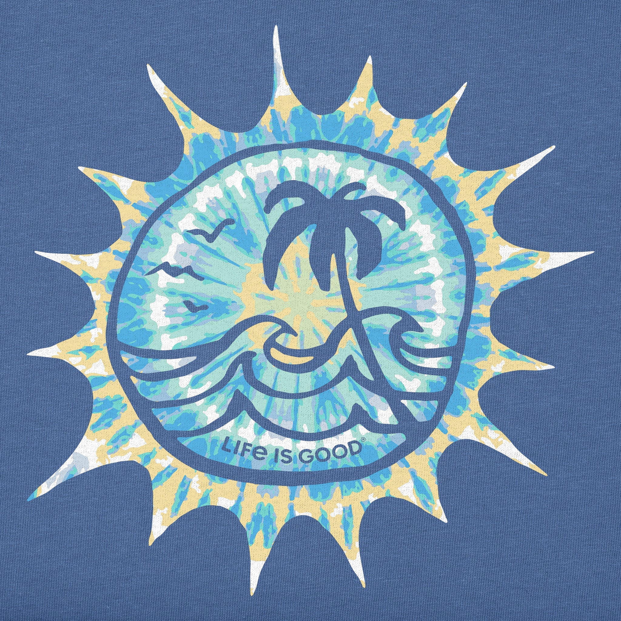 Men's Tie Dye at the Beach Short Sleeve Crusher Tee