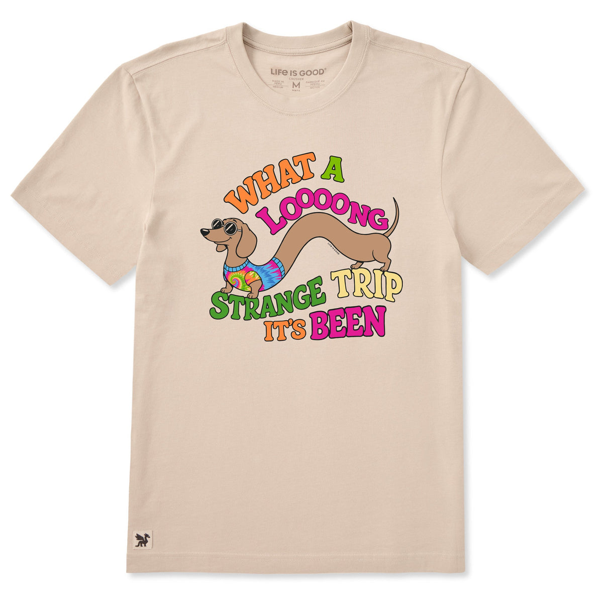 Men's What a Long Strange Trip Dachshund Short Sleeve Crusher Tee