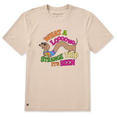 Men's What a Long Strange Trip Dachshund Short Sleeve Crusher Tee