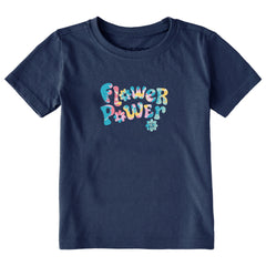 Toddler Flower Power Tie Dye Short Sleeve Crusher Tee