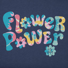 Toddler Flower Power Tie Dye Short Sleeve Crusher Tee