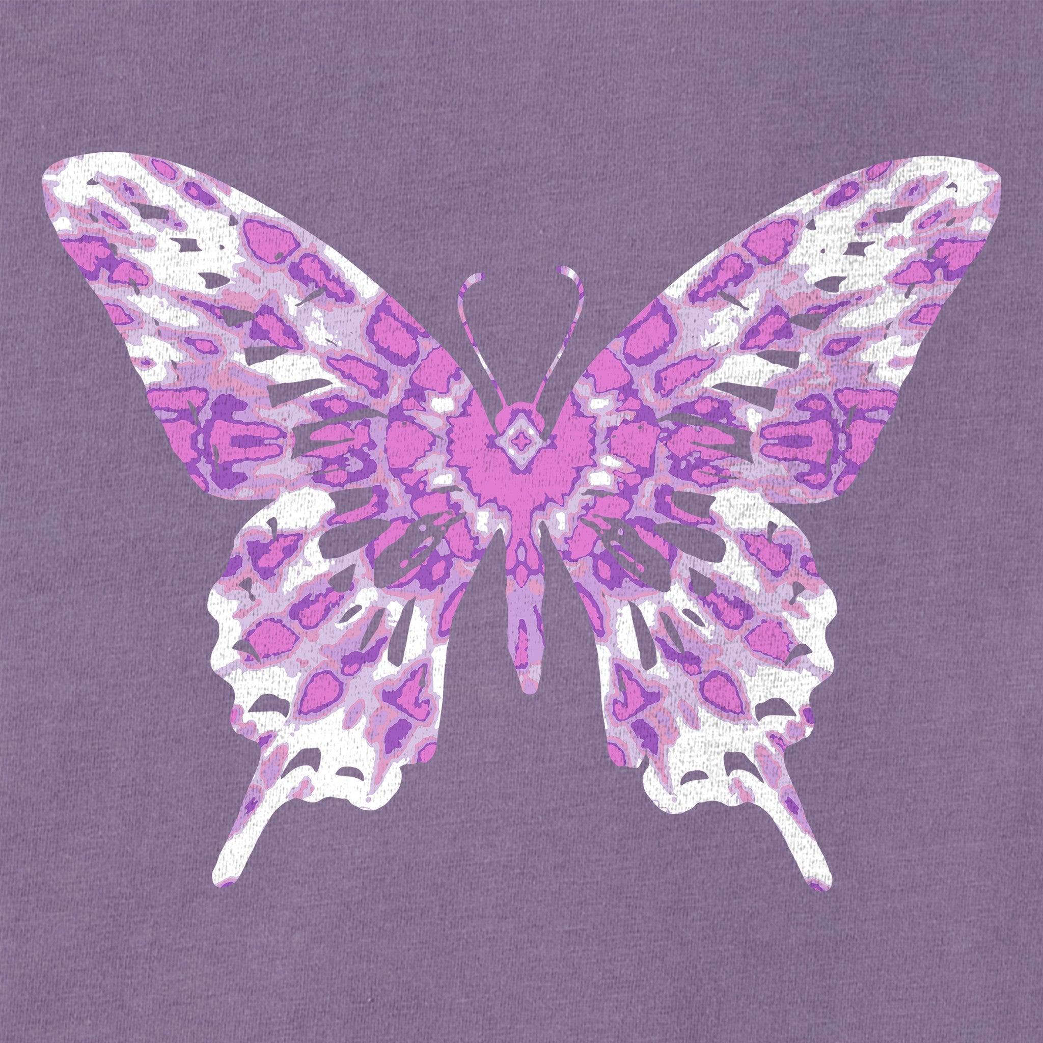 Women's Butterfly Tie Dye Short Sleeve Crusher Boxy Tee