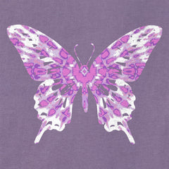 Women's Butterfly Tie Dye Short Sleeve Crusher Boxy Tee