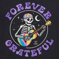 Women's Forever Grateful Tie Dye Guitar Short Sleeve Crusher Tee