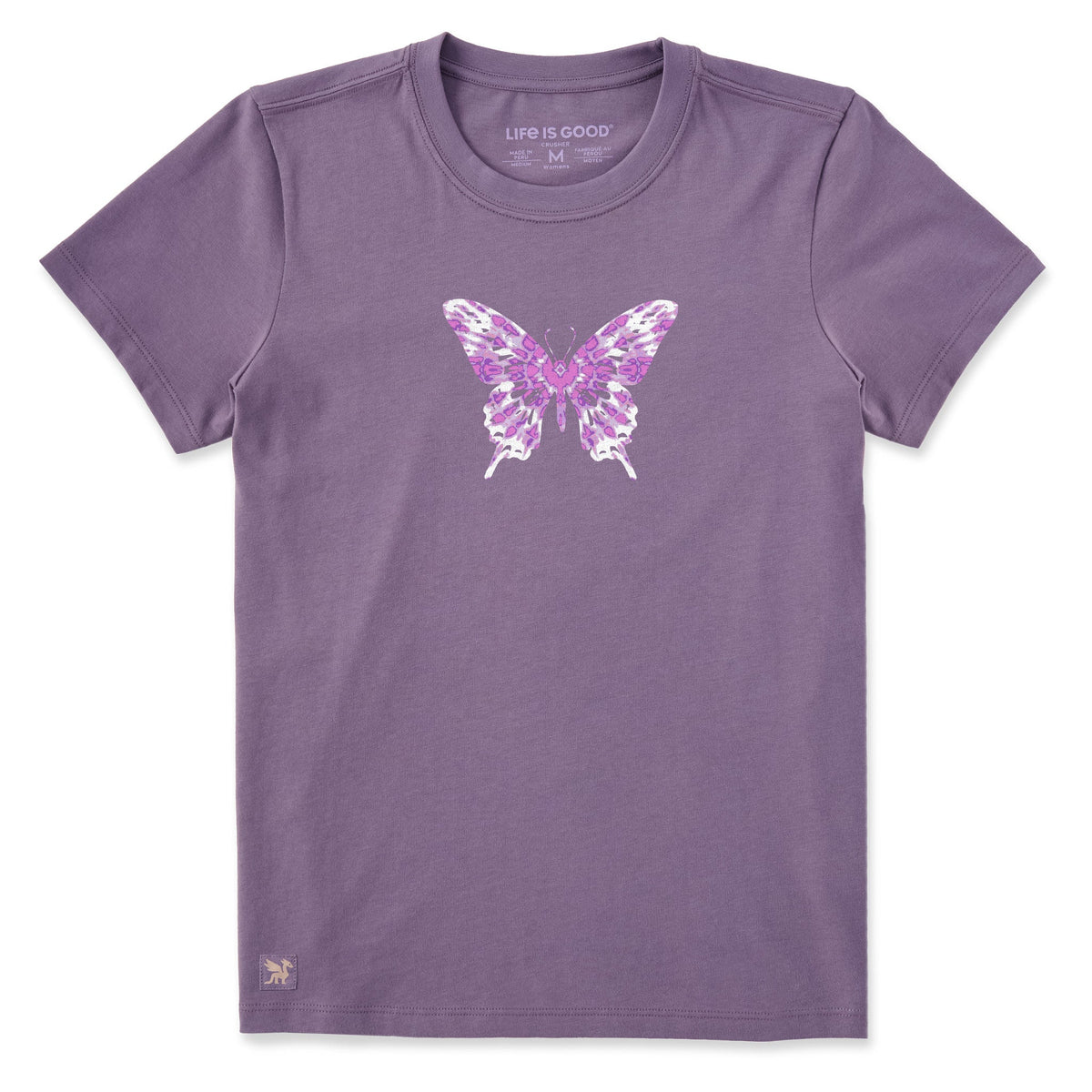 Women's Butterfly Tie Dye Short Sleeve Crusher Tee