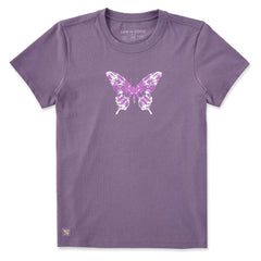 Women's Butterfly Tie Dye Short Sleeve Crusher Tee