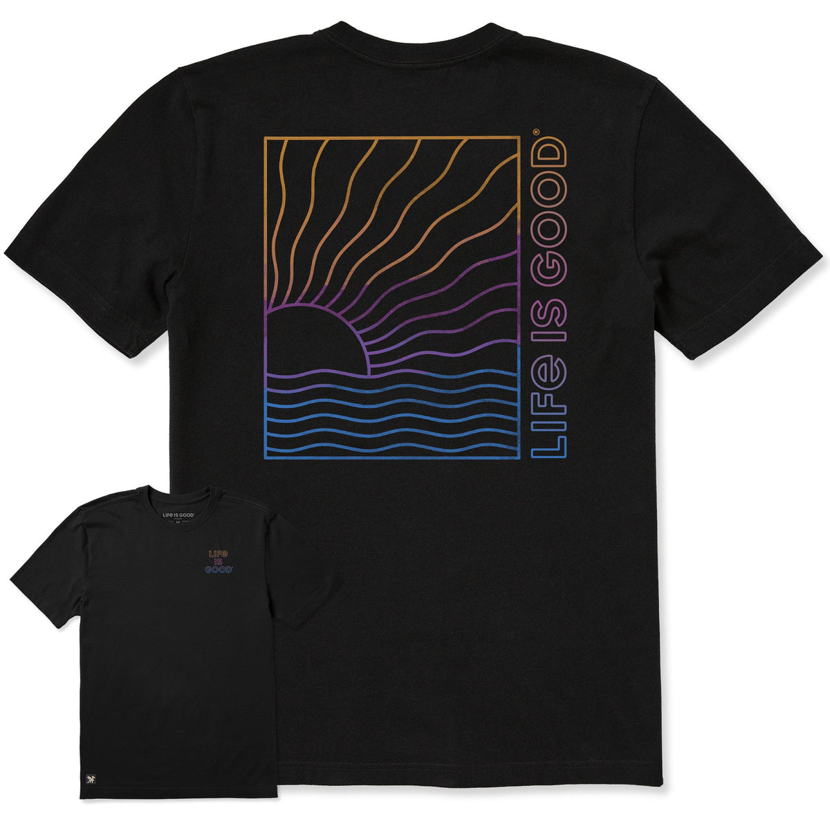 Men's Wavy Gradient Sun Short Sleeve Crusher Tee
