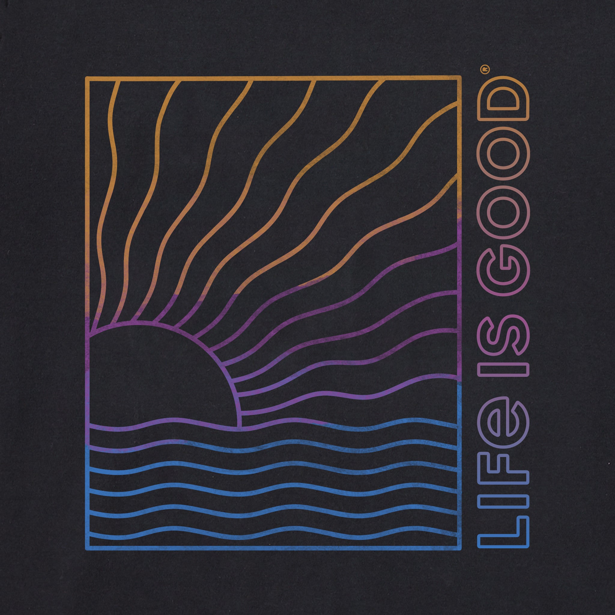 Men's Wavy Gradient Sun Short Sleeve Crusher Tee