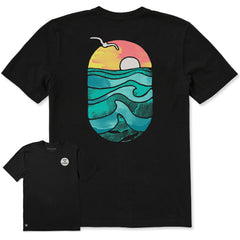 Men's Ocean Sunset Tie Dye Short Sleeve Crusher Tee
