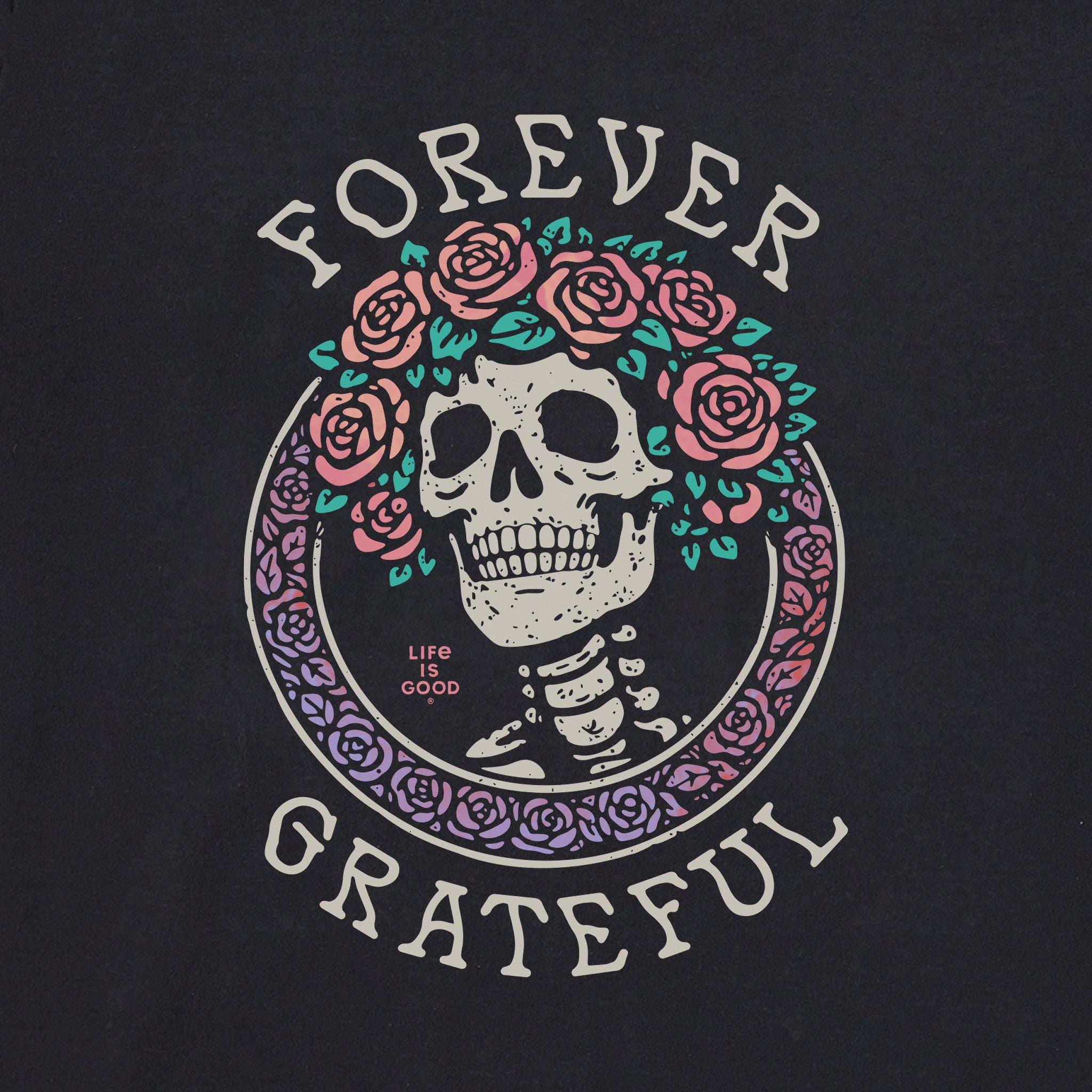 Women's Forever Grateful Roses Short Sleeve Crusher Tee