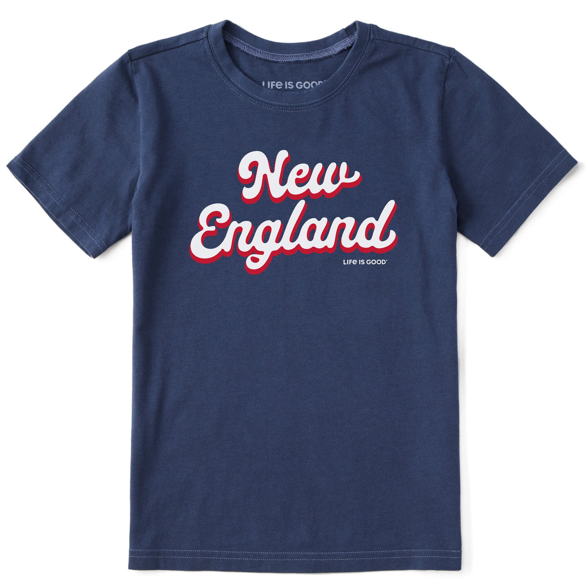 Kids New England Script Short Sleeve Crusher Tee