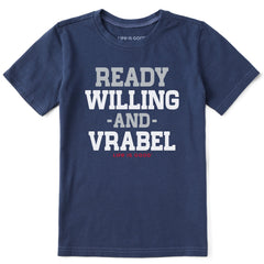 Kids Ready Willing and Vrabel Short Sleeve Crusher Tee