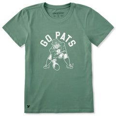 Women's Go Pats Leprechaun Short Sleeve Crusher Tee
