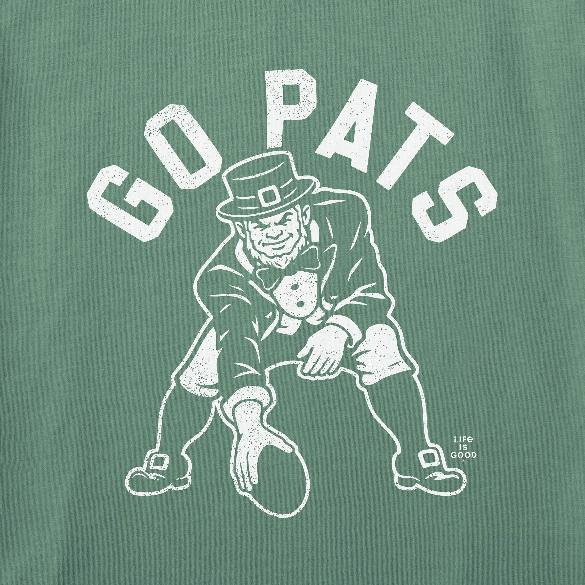 Women's Go Pats Leprechaun Short Sleeve Crusher Tee