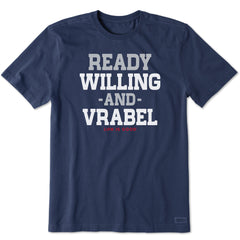 Men's Ready Willing and Vrabel Short Sleeve Crusher Tee