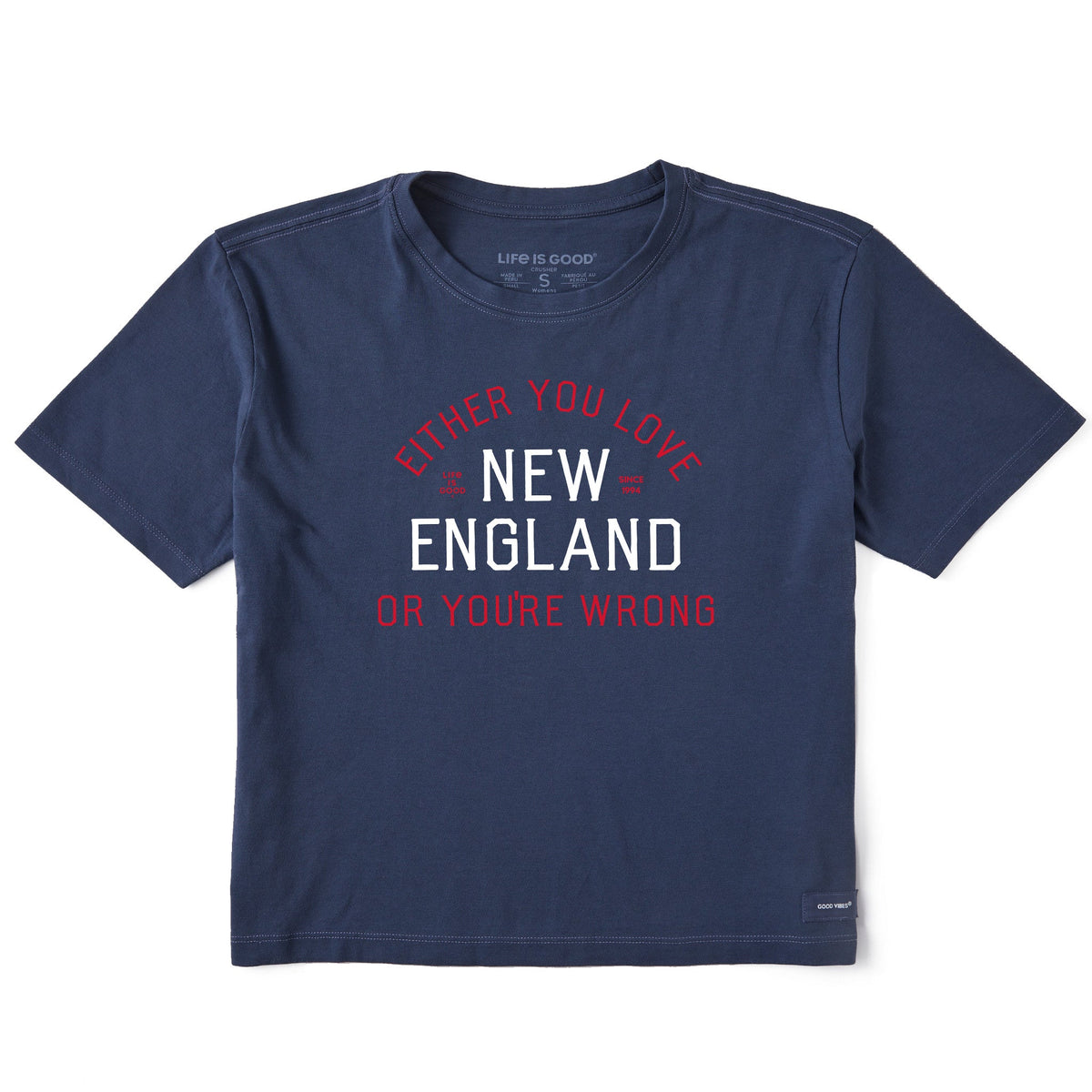 Women's Either You Love New England Short Sleeve Crusher Boxy Tee