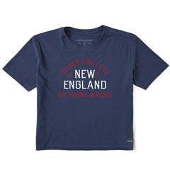 Women's Either You Love New England Short Sleeve Crusher Boxy Tee