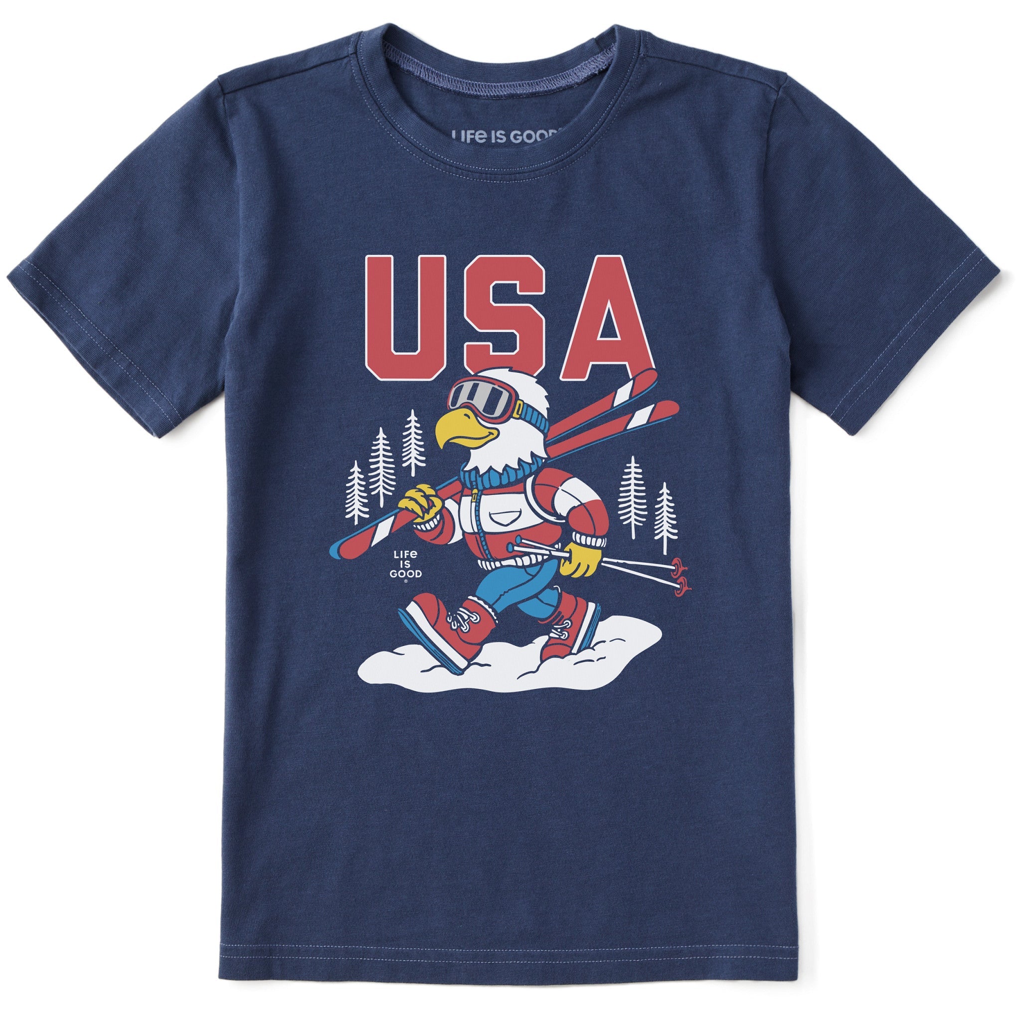 Kids USA Eagle Ski Short Sleeve Crusher Tee
