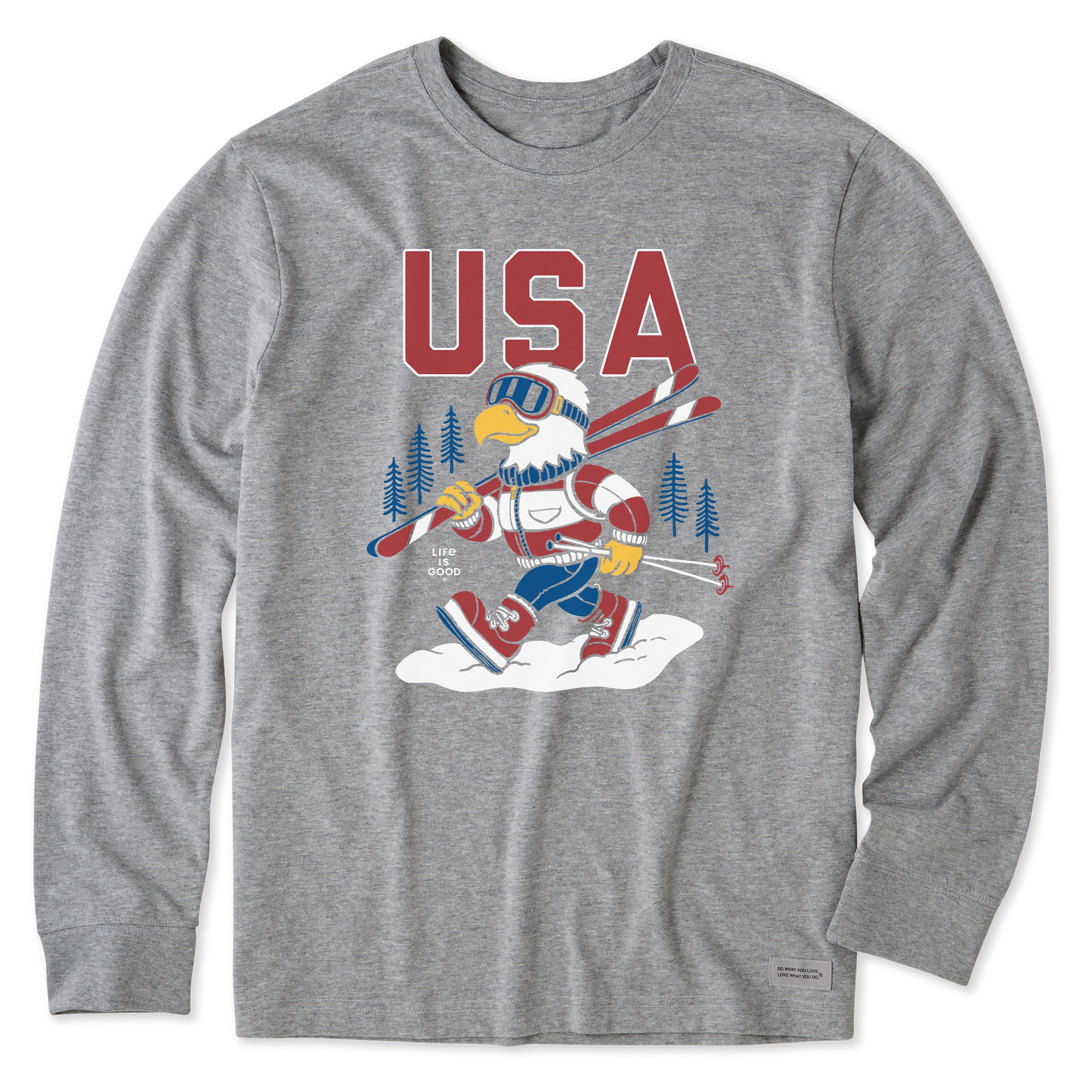 Men's USA Eagle Ski Long Sleeve Crusher Tee