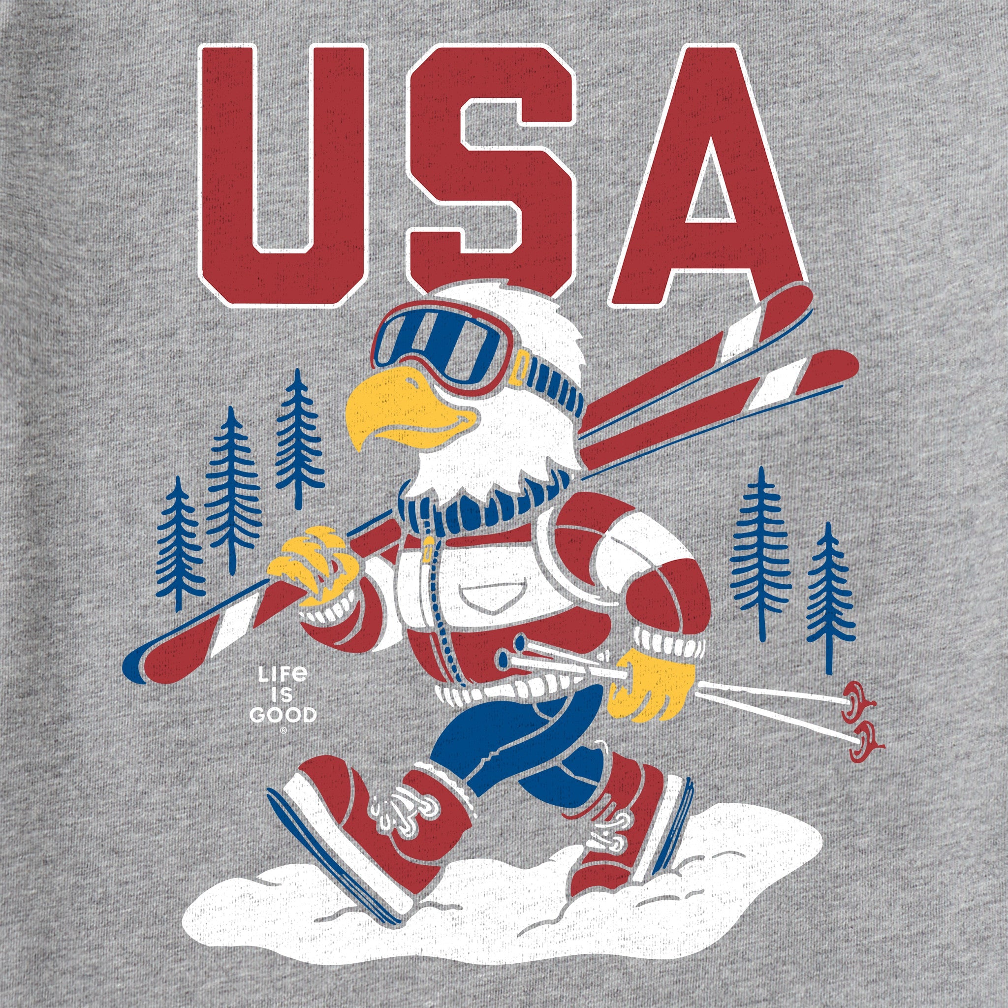 Men's USA Eagle Ski Long Sleeve Crusher Tee