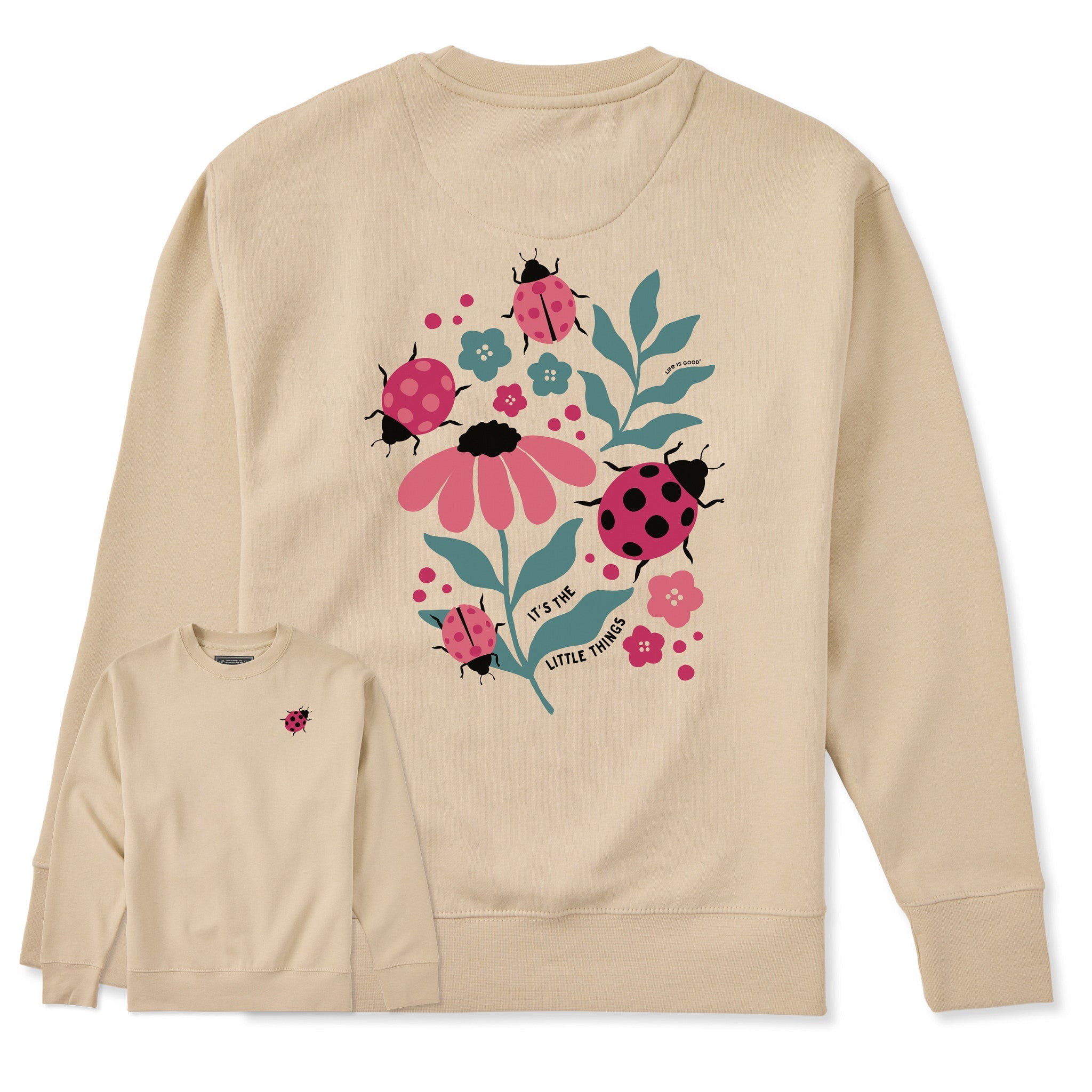 Adult Unisex It's the Little Ladybug Things Every Wear Crew Sweatshirt