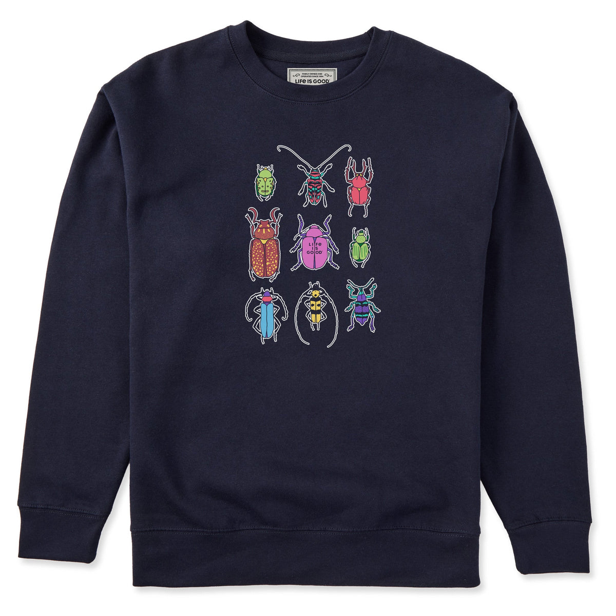 Adult Unisex Cool Bug Grid Every Wear Crew Sweatshirt