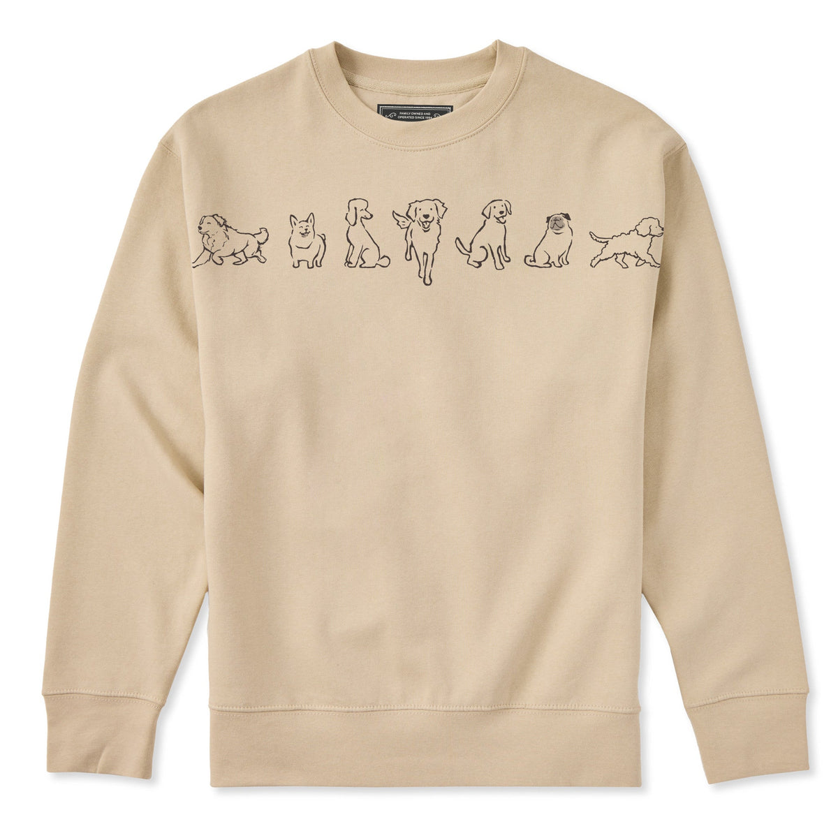 Adult Unisex Inkbrush Pups Every Wear Crew Sweatshirt