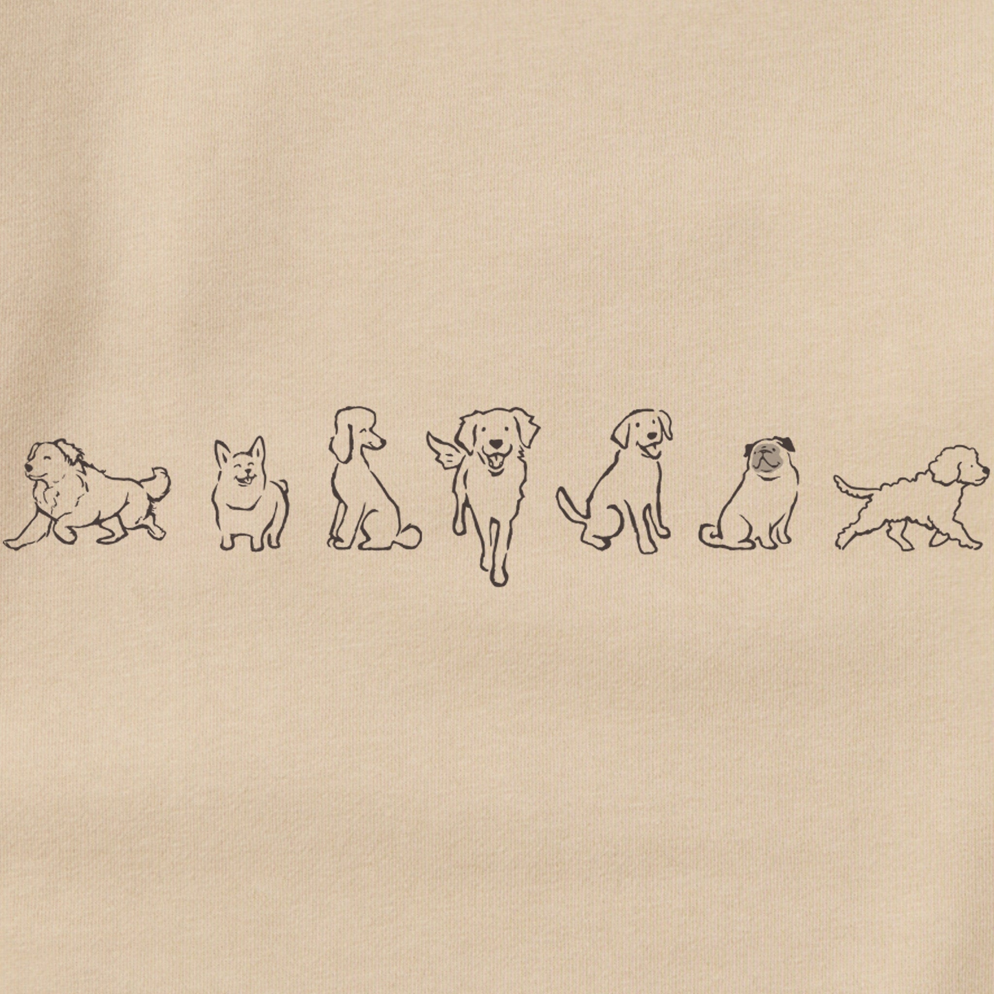 Adult Unisex Inkbrush Pups Every Wear Crew Sweatshirt