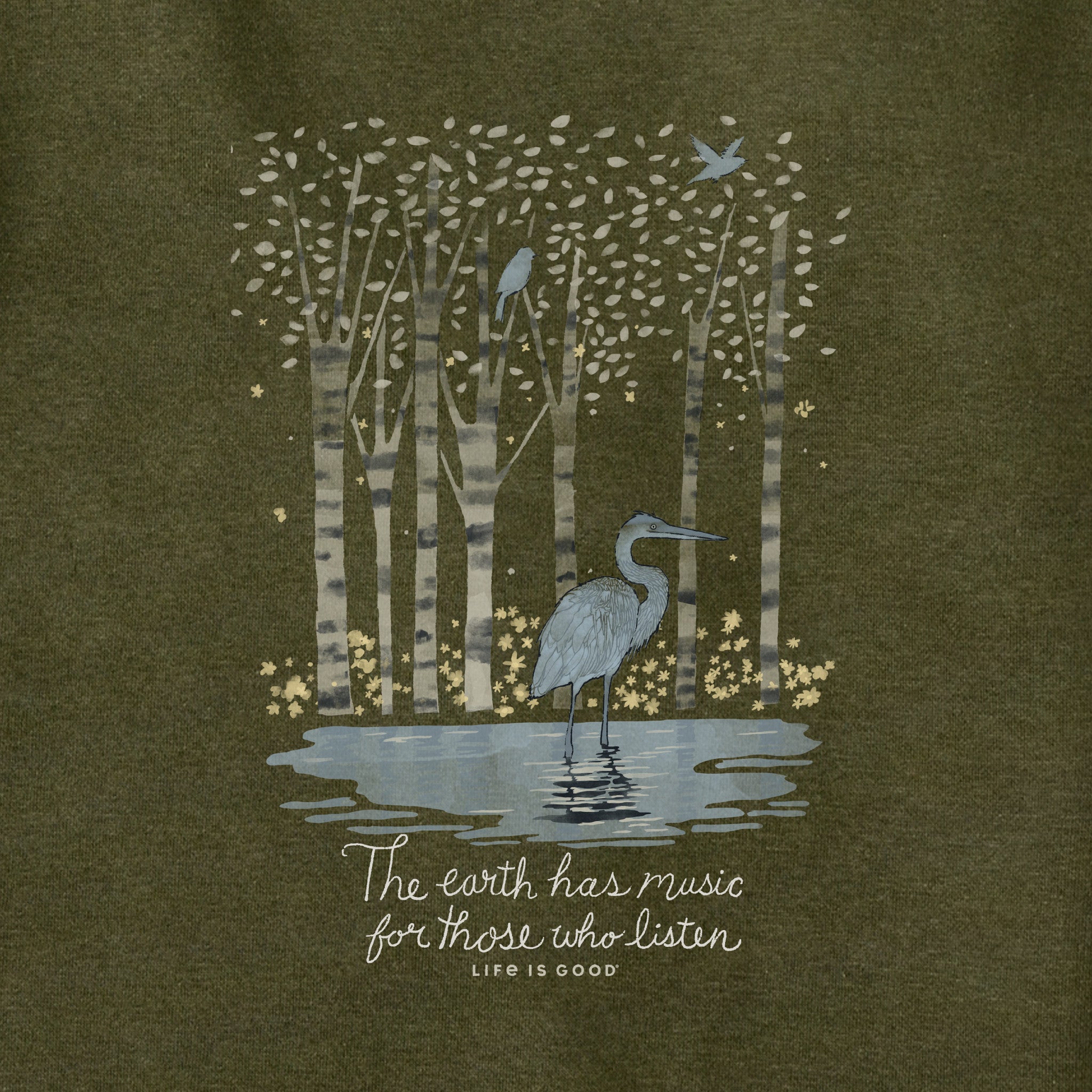 Adult Unisex Earth Has Music Heron Every Wear Hoodie Sweatshirt