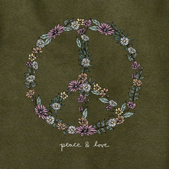 Adult Unisex Wildflower Love Peace Sign Every Wear Hoodie Sweatshirt