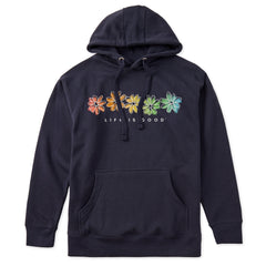 Adult Unisex Rainbow Daisies Every Wear Hoodie Sweatshirt