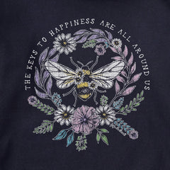 Adult Unisex Bee Happiness All Around Every Wear Hoodie Sweatshirt