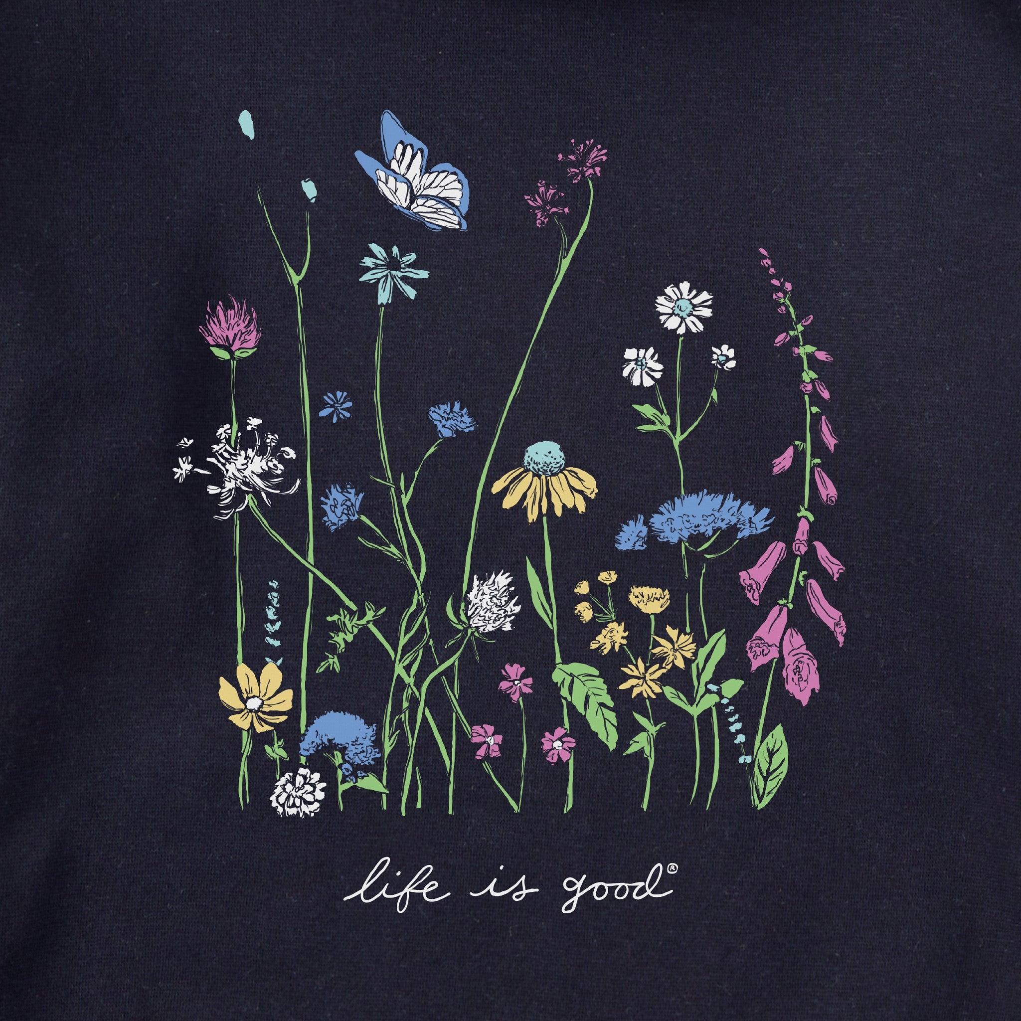 Adult Unisex Realaxed Wildflowers Every Wear Hoodie Sweatshirt