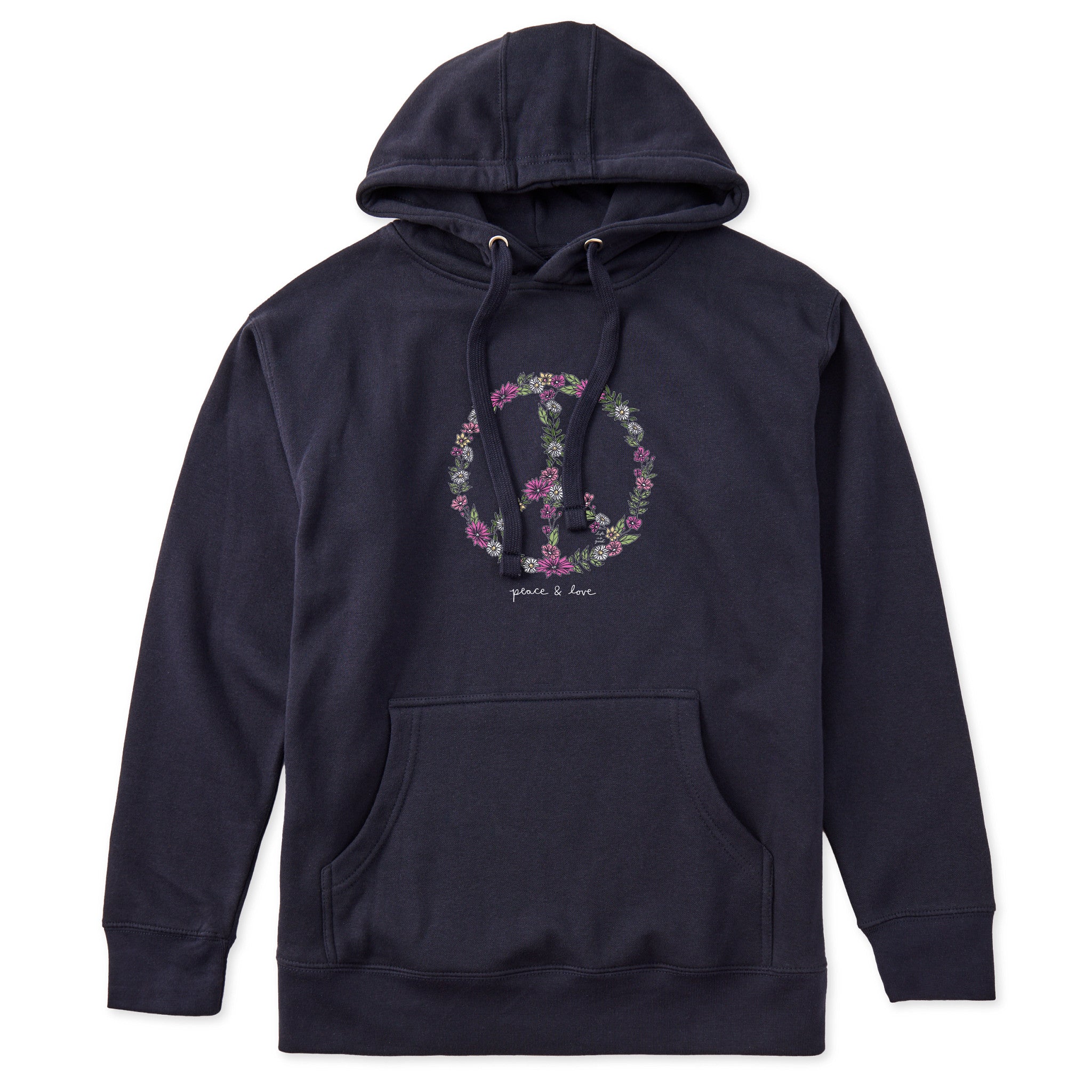 Adult Unisex Wildflower Love Peace Sign Every Wear Hoodie Sweatshirt
