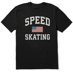 Men's Speed Skating Arch Short Sleeve Crusher Tee