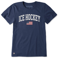Women's Ice Hockey Arch Short Sleeve Crusher Tee