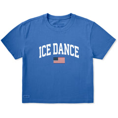 Women's Ice Dance Arch Short Sleeve Crusher Boxy Tee