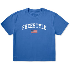 Women's Freestyle Arch Short Sleeve Crusher Boxy Tee