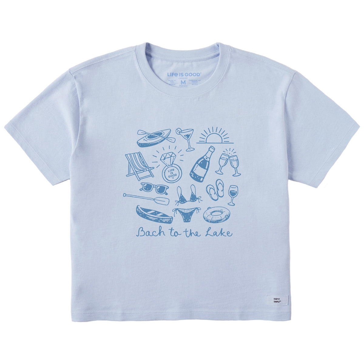 Women's Bach to the Lake Short Sleeve Crusher Boxy Tee