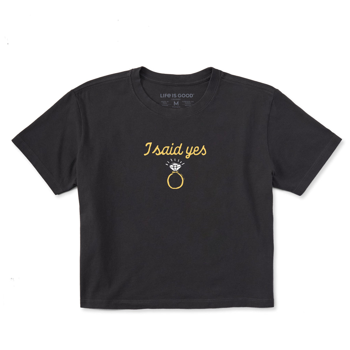 Women's I Said Yes Short Sleeve Crusher Boxy Tee