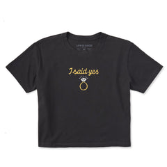 Women's I Said Yes Short Sleeve Crusher Boxy Tee